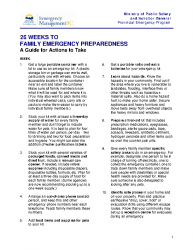 26 Weeks Family Emegrency Preparedness
