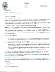 Council Letter Updated State of Emergency July 27 2020 and updated restart plan